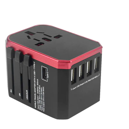 Universal Travel Adapter with 4 USB and Type-C Ports