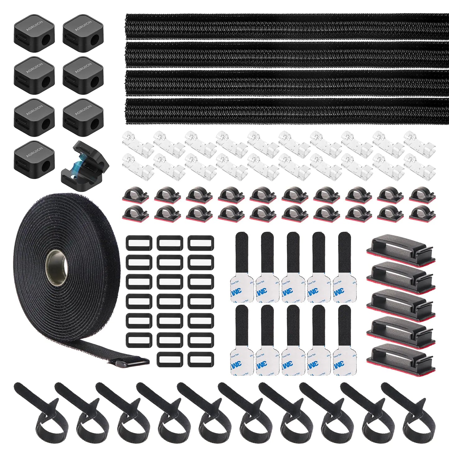 AORUICN Pro – 98-Piece Cable Management Kit