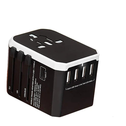Universal Travel Adapter with 4 USB and Type-C Ports