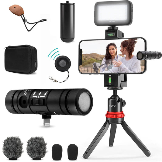 Movo iVlog Pro – All-in-One iPhone Vlogging Kit