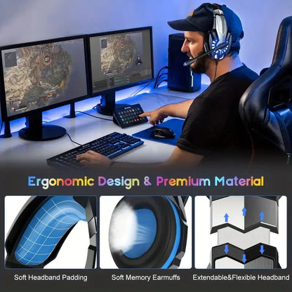 S9 Premium Stereo Gaming Headset for PS4, PC, Xbox, PS5